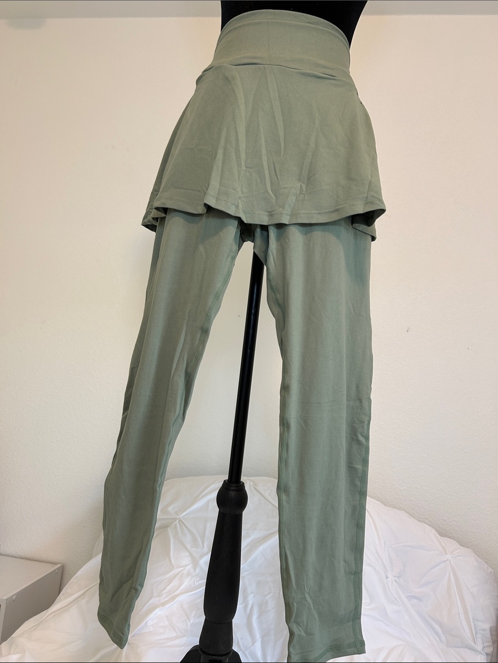 Green Skirted Yoga Pants